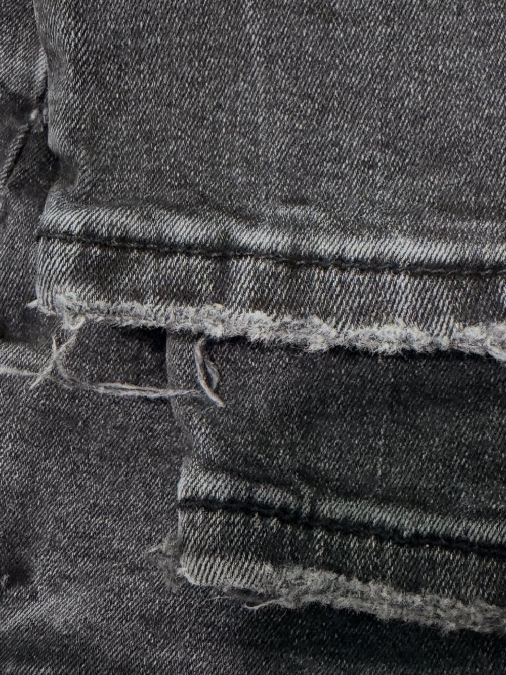 Free People "Destroyed" Black Wash Skinny Jeans - Size 27/US Size 4 - Excellent - Picture 9 of 12